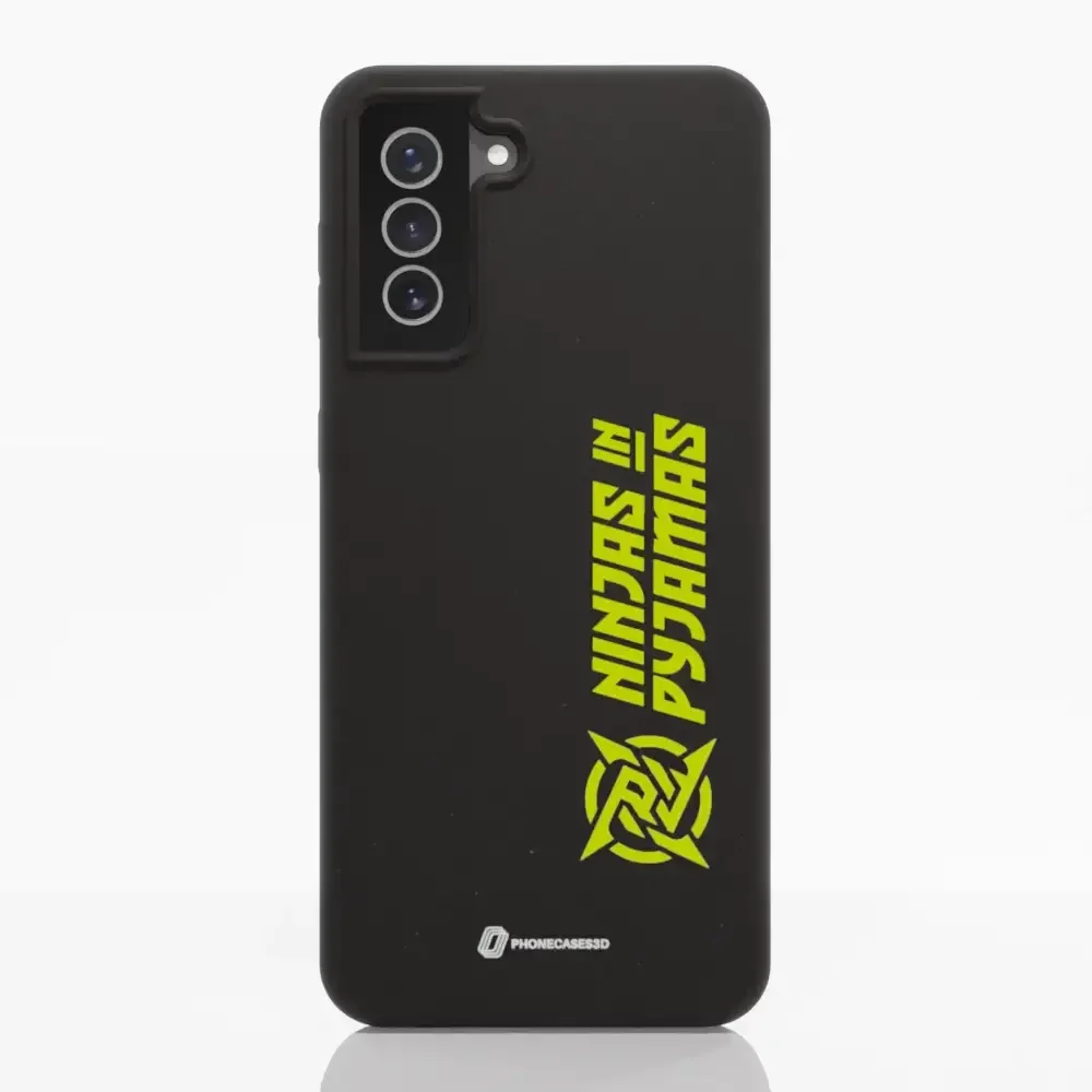 Ninjas in Pyjamas Official Compostable Phone Case Logo Stripe Black Yellow - Image 31