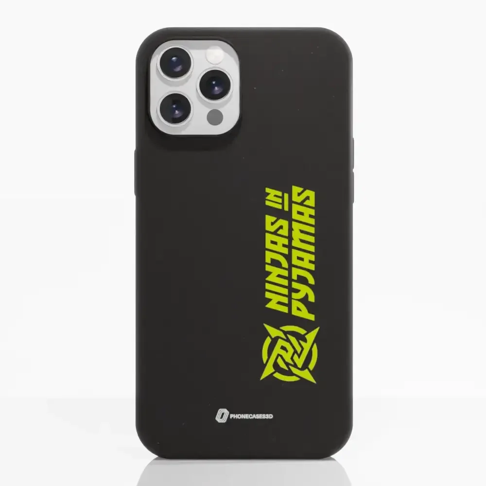 Ninjas in Pyjamas Official Compostable Phone Case Logo Stripe Black Yellow - Image 5