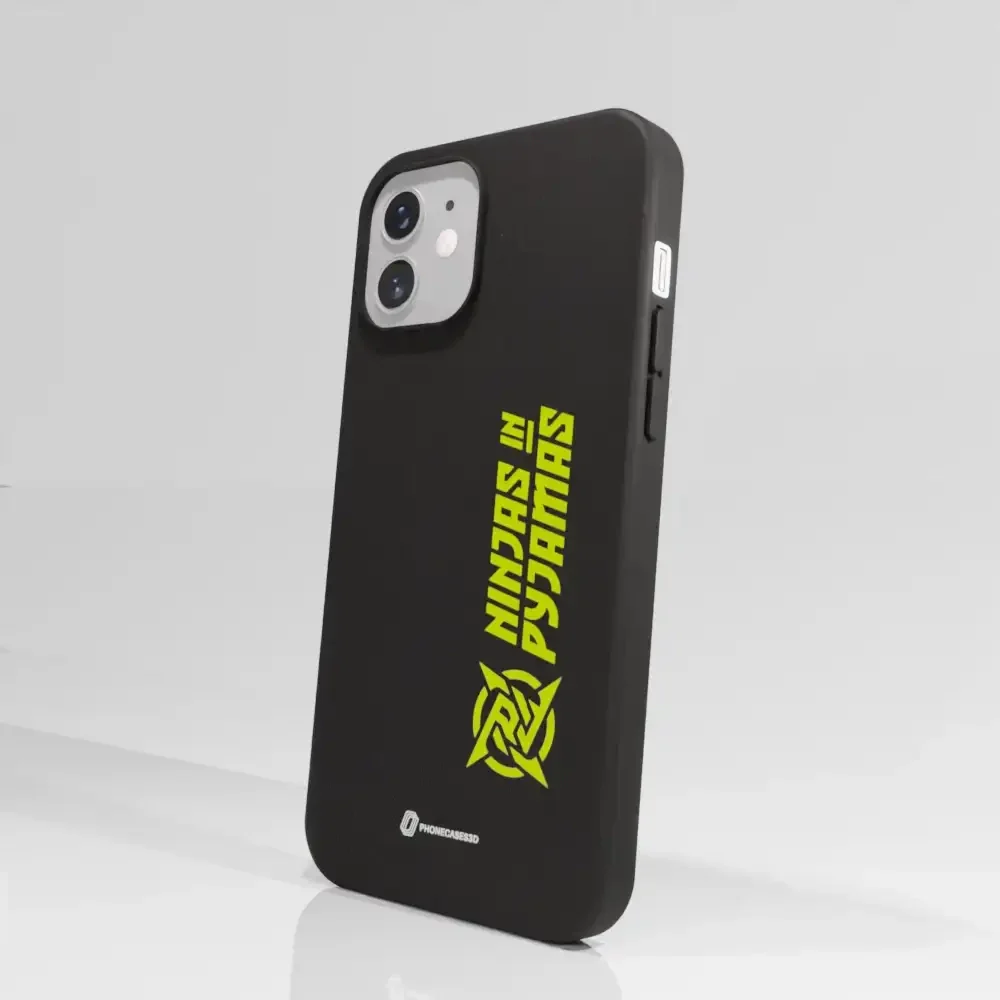 Ninjas in Pyjamas Official Compostable Phone Case Logo Stripe Black Yellow - Image 50