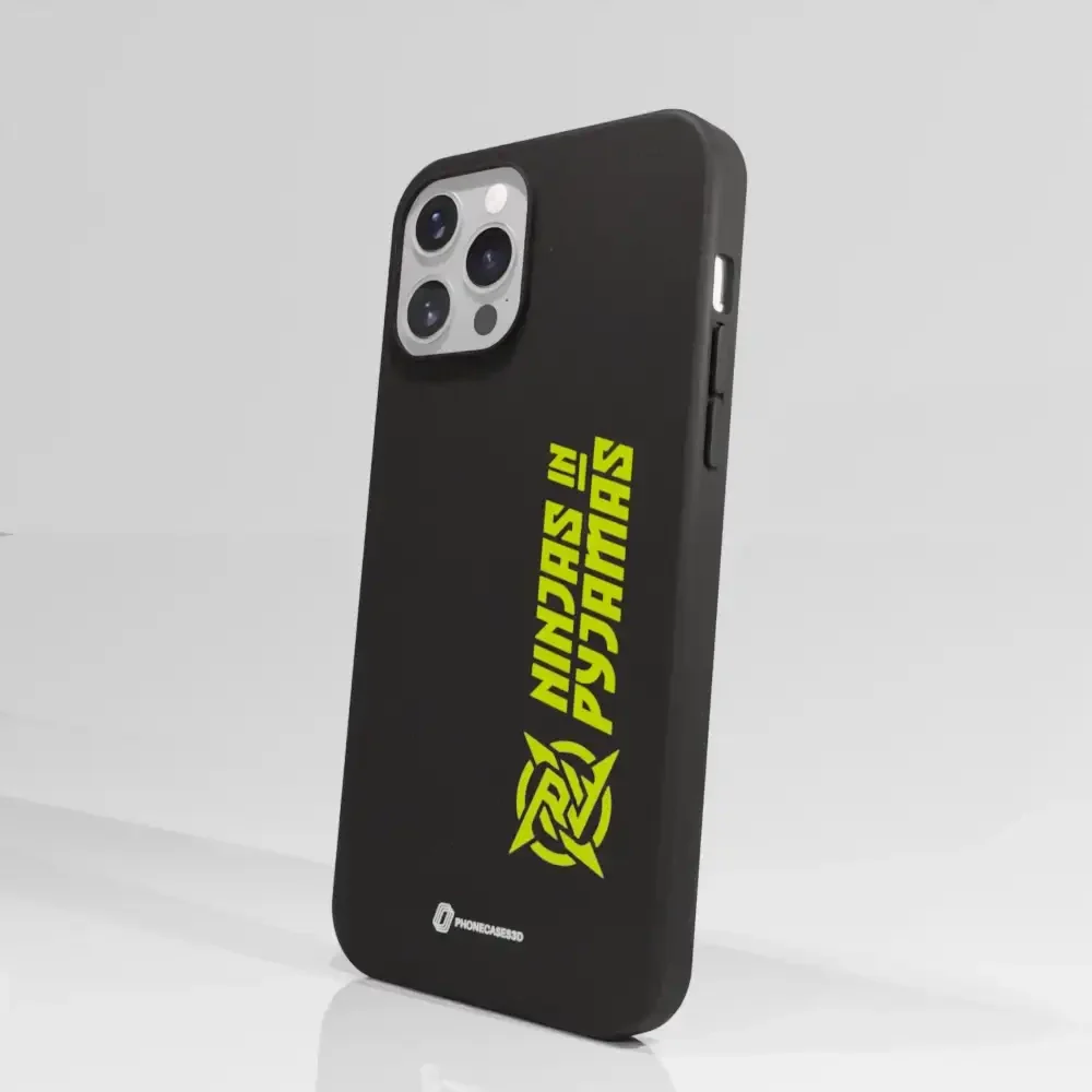 Ninjas in Pyjamas Official Compostable Phone Case Logo Stripe Black Yellow - Image 52