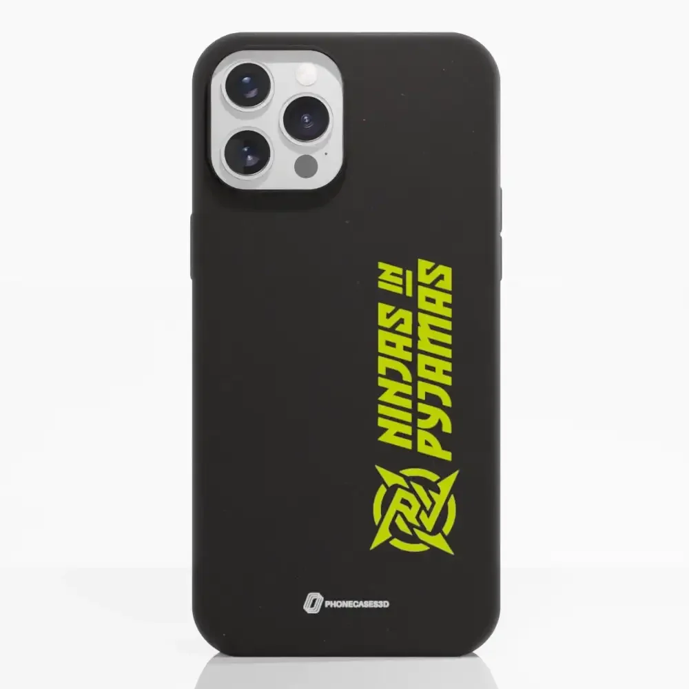 Ninjas in Pyjamas Official Compostable Phone Case Logo Stripe Black Yellow - Image 6