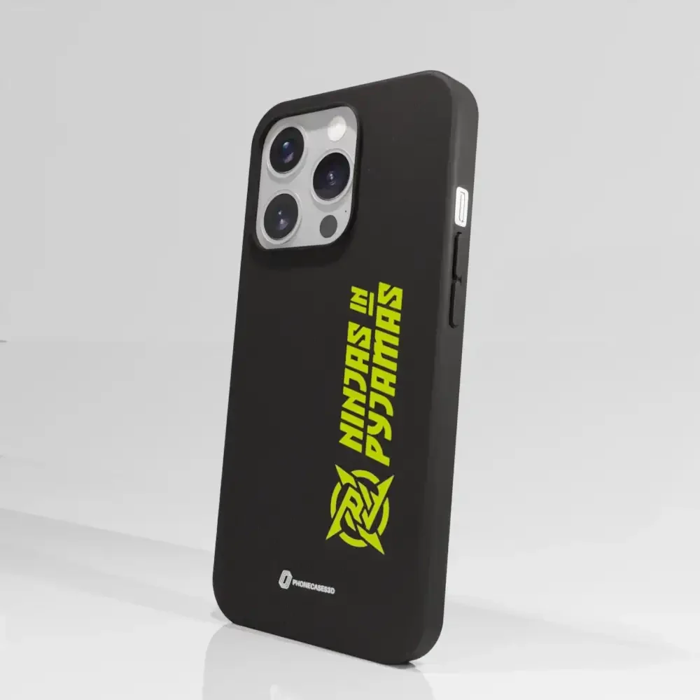 Ninjas in Pyjamas Official Compostable Phone Case Logo Stripe Black Yellow - Image 62