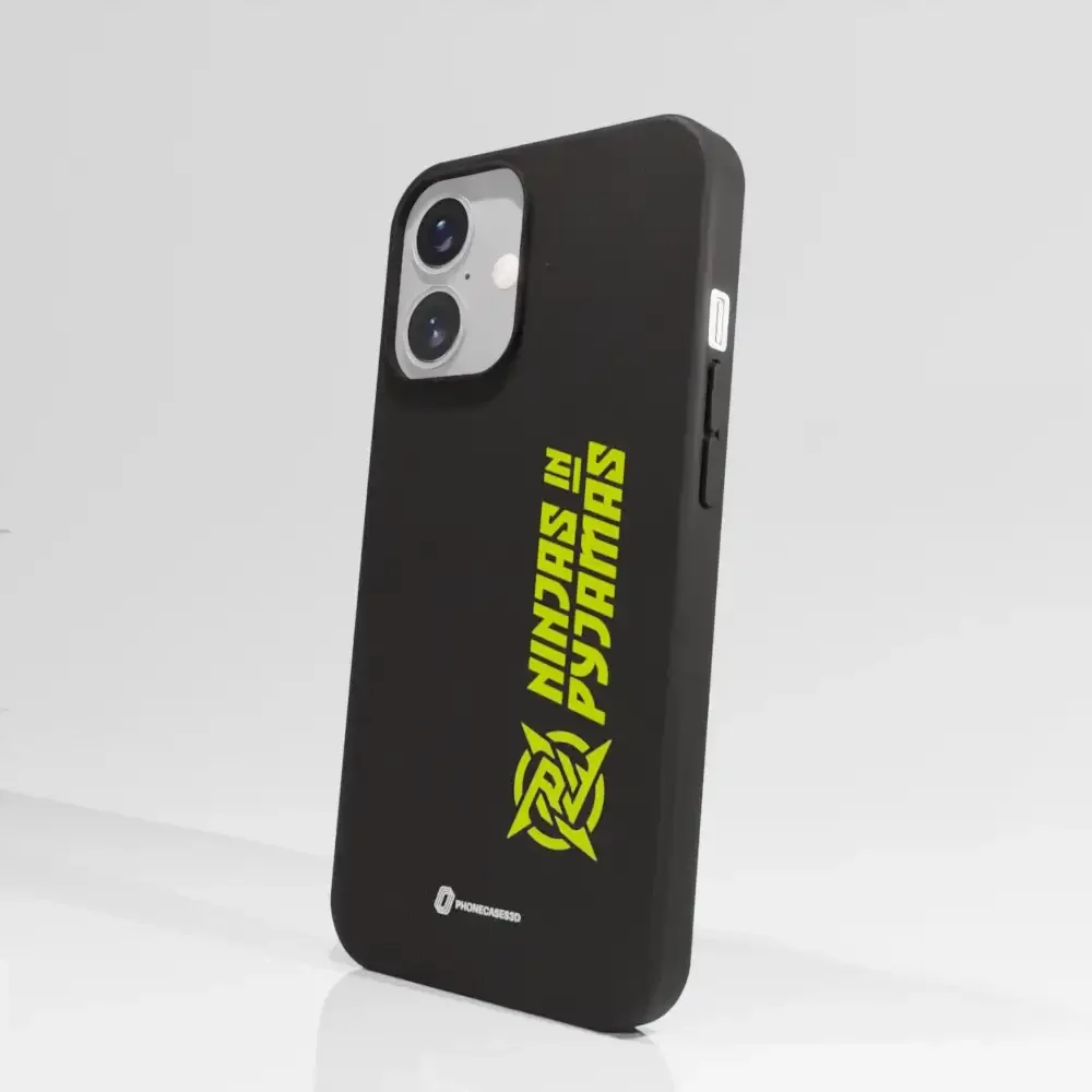 Ninjas in Pyjamas Official Compostable Phone Case Logo Stripe Black Yellow - Image 64