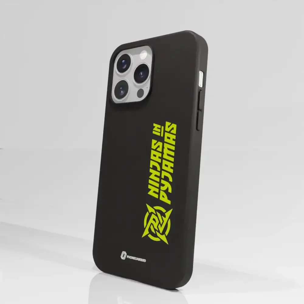 Ninjas in Pyjamas Official Compostable Phone Case Logo Stripe Black Yellow - Image 67