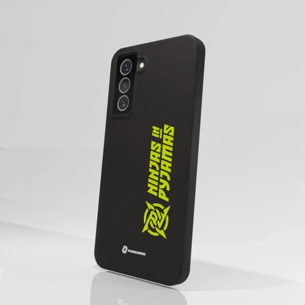 Ninjas in Pyjamas Official Compostable Phone Case Logo Stripe Black Yellow - Image 68