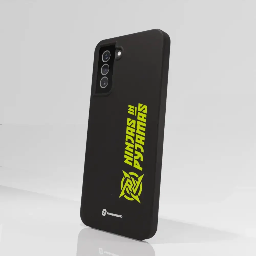 Ninjas in Pyjamas Official Compostable Phone Case Logo Stripe Black Yellow - Image 69