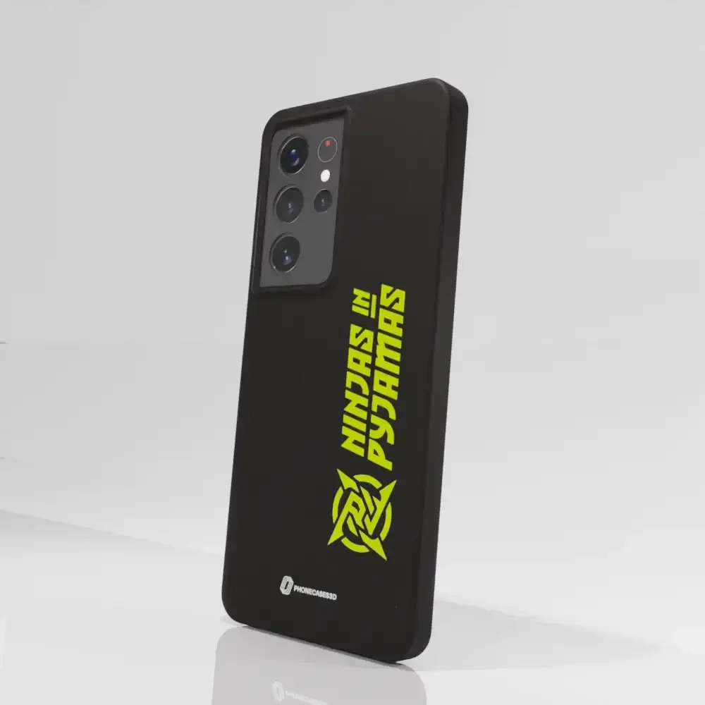 Ninjas in Pyjamas Official Compostable Phone Case Logo Stripe Black Yellow - Image 70