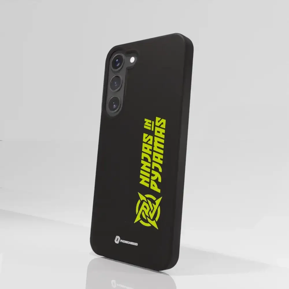 Ninjas in Pyjamas Official Compostable Phone Case Logo Stripe Black Yellow - Image 75