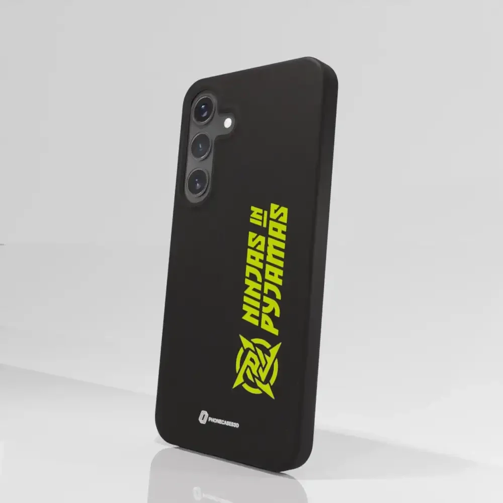 Ninjas in Pyjamas Official Compostable Phone Case Logo Stripe Black Yellow - Image 81