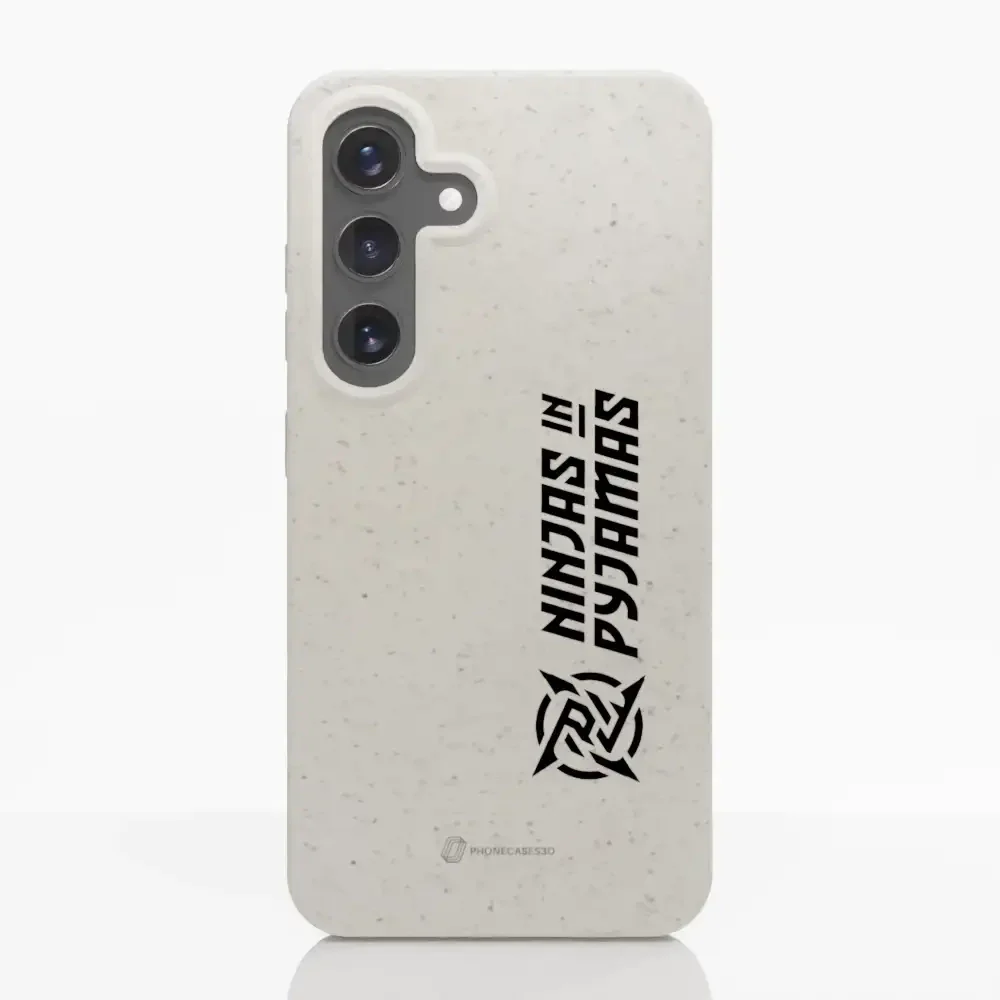 Ninjas in Pyjamas Official Compostable Phone Case Logo Stripe White - Image 36