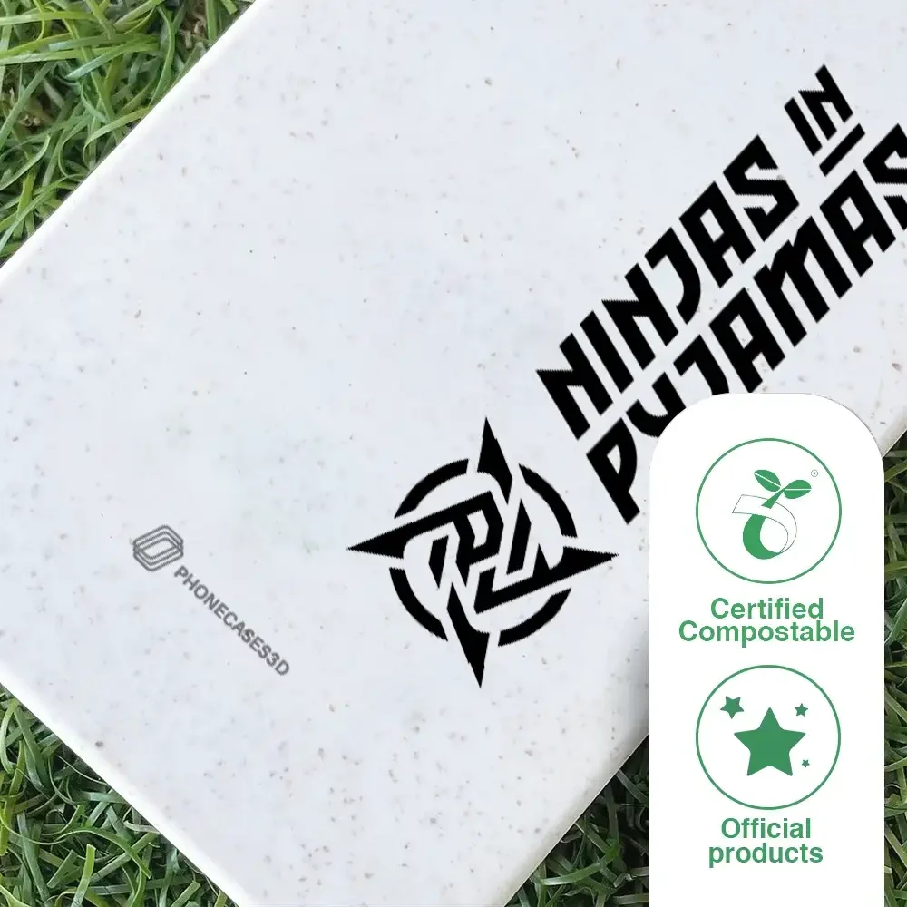 Ninjas in Pyjamas Official Compostable Phone Case Logo Stripe White - Image 45