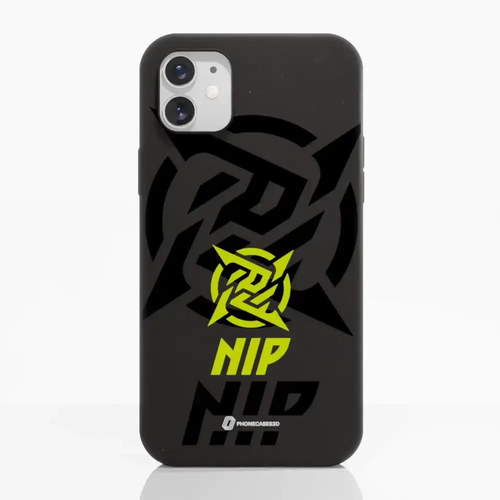 Ninjas in Pyjamas Official Compostable Phone Case Stealth Logo Black Yellow