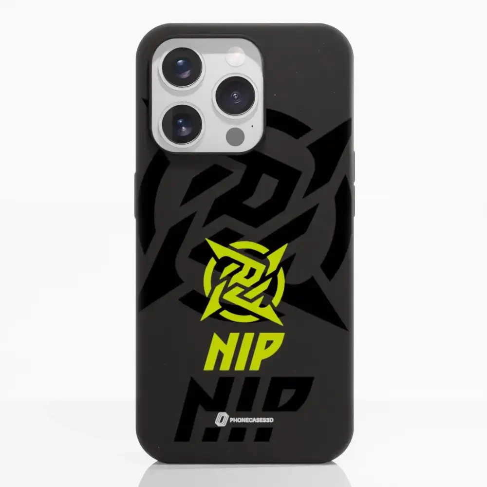 Ninjas in Pyjamas Official Compostable Phone Case Stealth Logo Black Yellow - Image 16