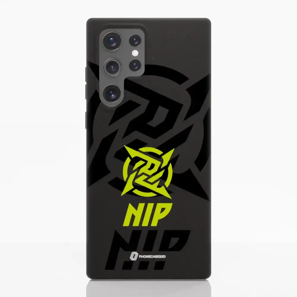 Ninjas in Pyjamas Official Compostable Phone Case Stealth Logo Black Yellow - Image 35