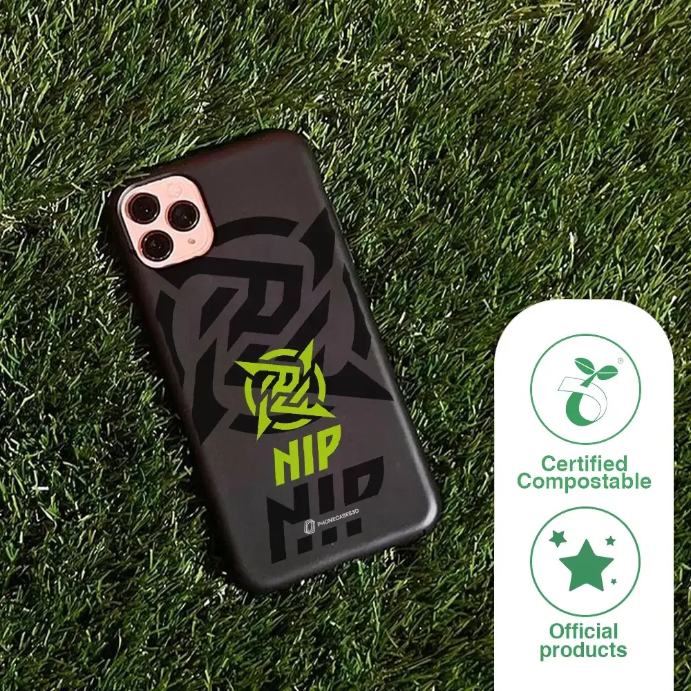 Ninjas in Pyjamas Official Compostable Phone Case Stealth Logo Black Yellow - Image 45