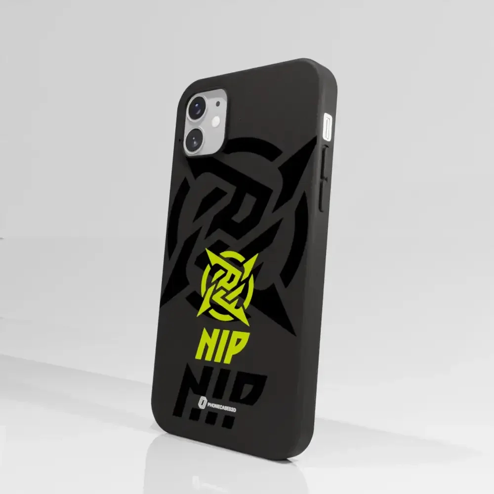 Ninjas in Pyjamas Official Compostable Phone Case Stealth Logo Black Yellow - Image 47