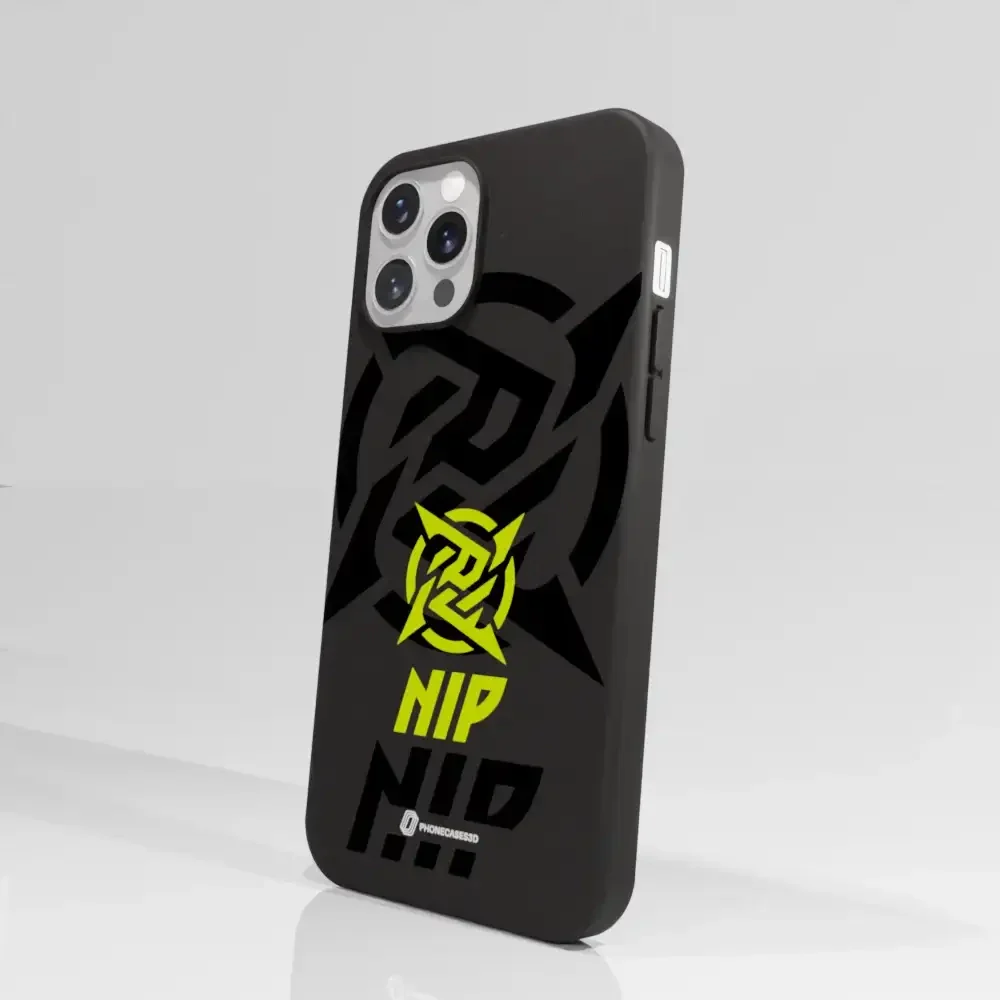 Ninjas in Pyjamas Official Compostable Phone Case Stealth Logo Black Yellow - Image 51