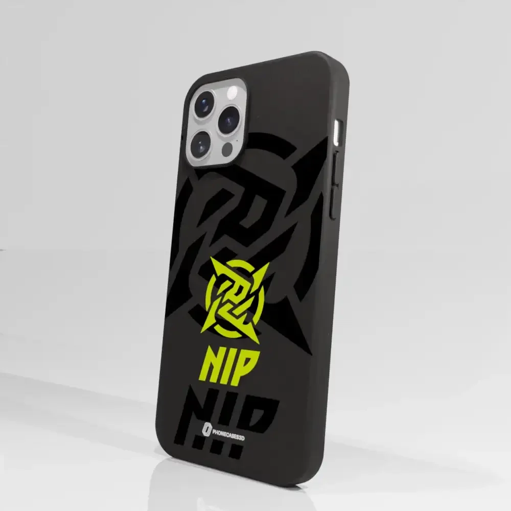 Ninjas in Pyjamas Official Compostable Phone Case Stealth Logo Black Yellow - Image 52
