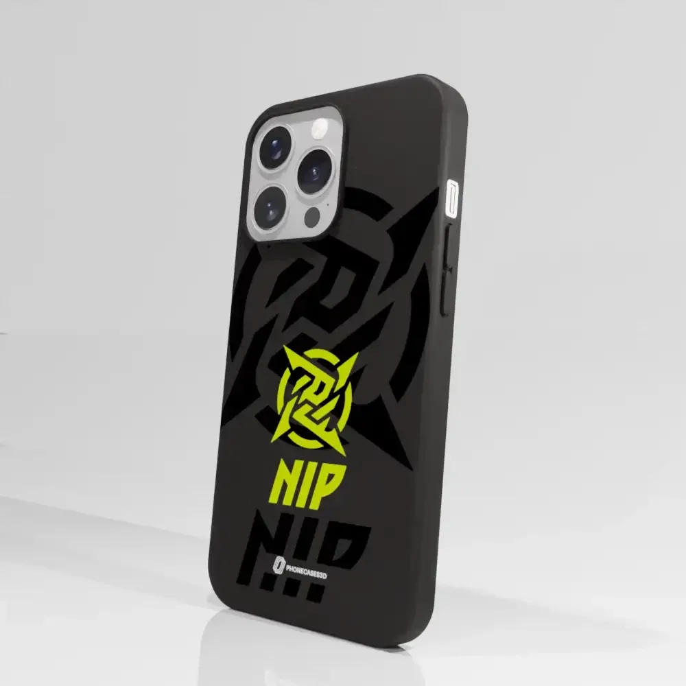 Ninjas in Pyjamas Official Compostable Phone Case Stealth Logo Black Yellow - Image 54