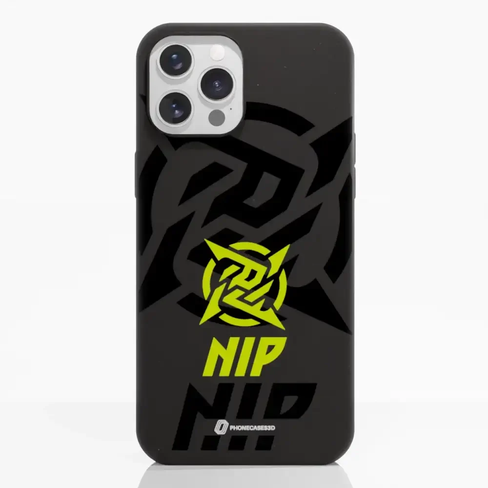 Ninjas in Pyjamas Official Compostable Phone Case Stealth Logo Black Yellow - Image 6