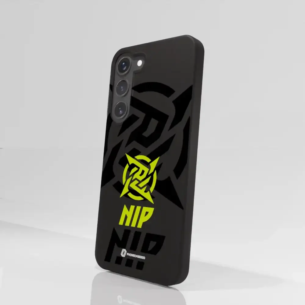Ninjas in Pyjamas Official Compostable Phone Case Stealth Logo Black Yellow - Image 75