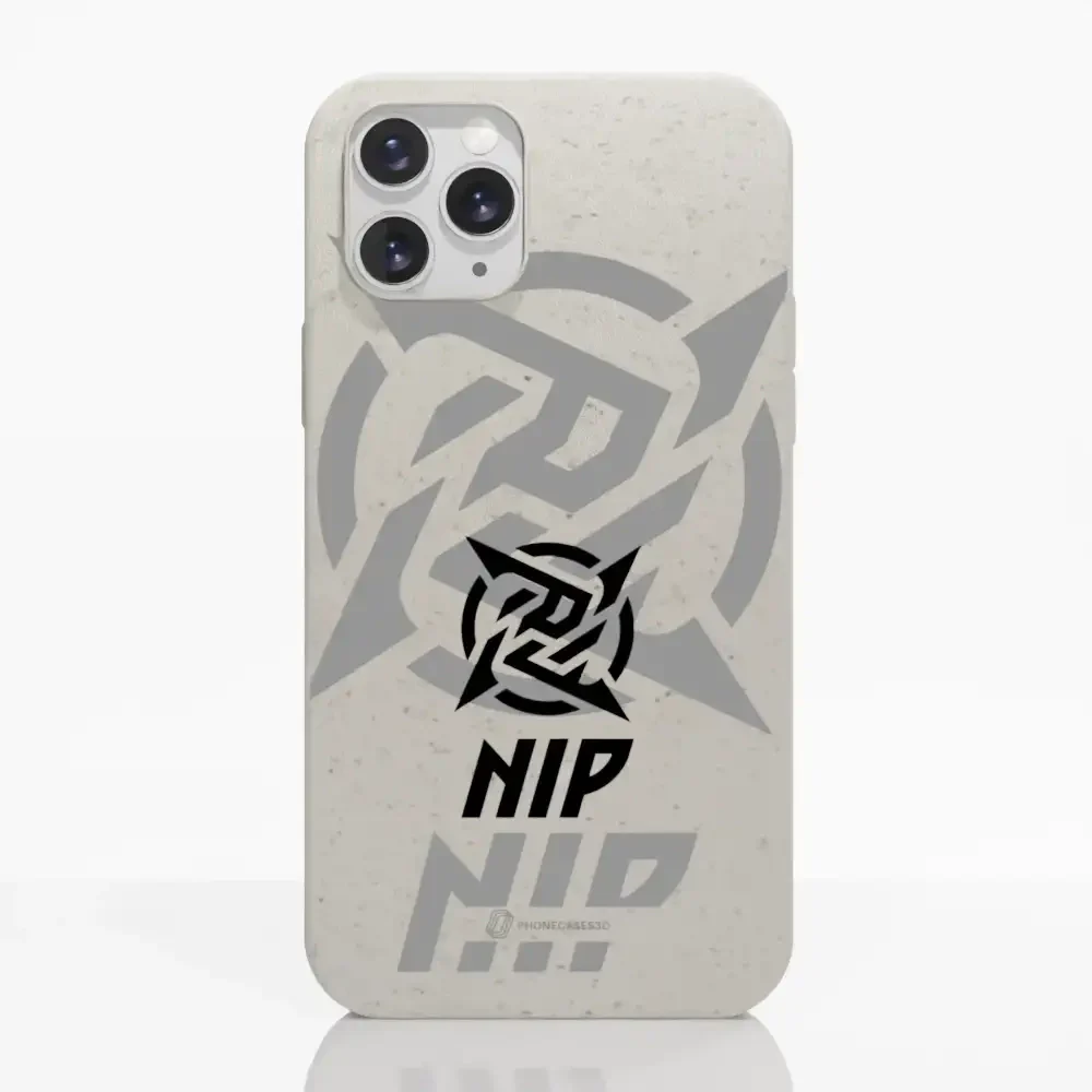 Ninjas in Pyjamas Official Compostable Phone Case Stealth Logo White - Image 2