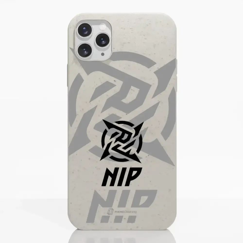 Ninjas in Pyjamas Official Compostable Phone Case Stealth Logo White - Image 3