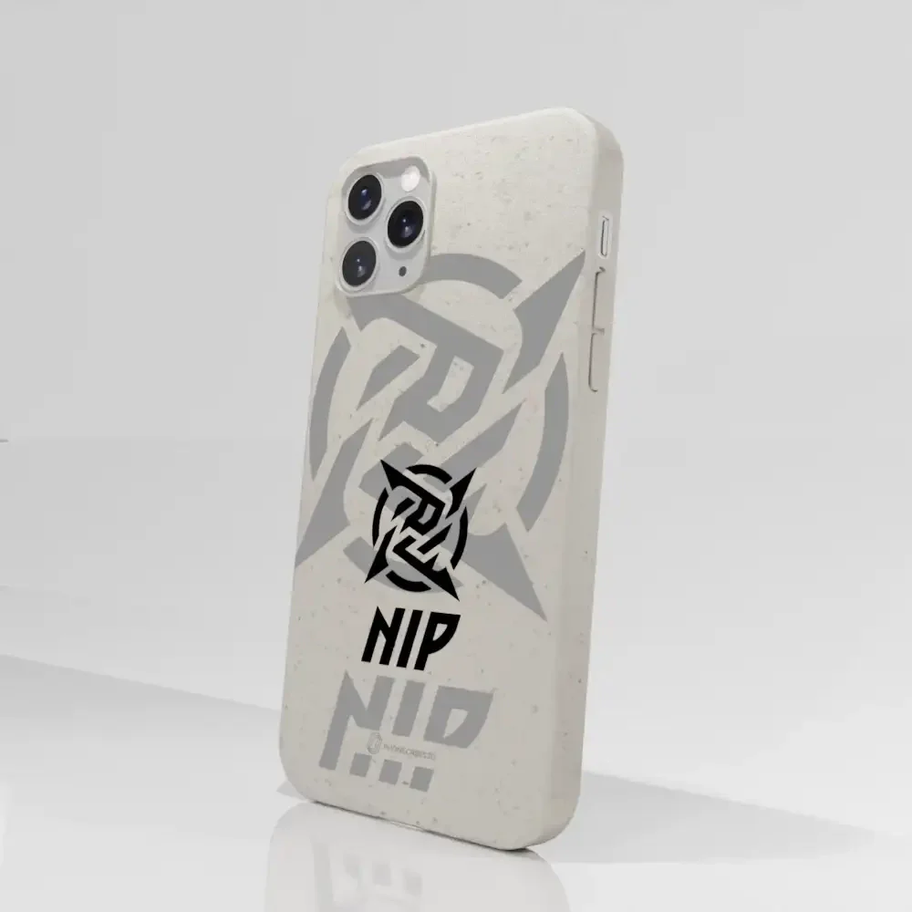 Ninjas in Pyjamas Official Compostable Phone Case Stealth Logo White - Image 48