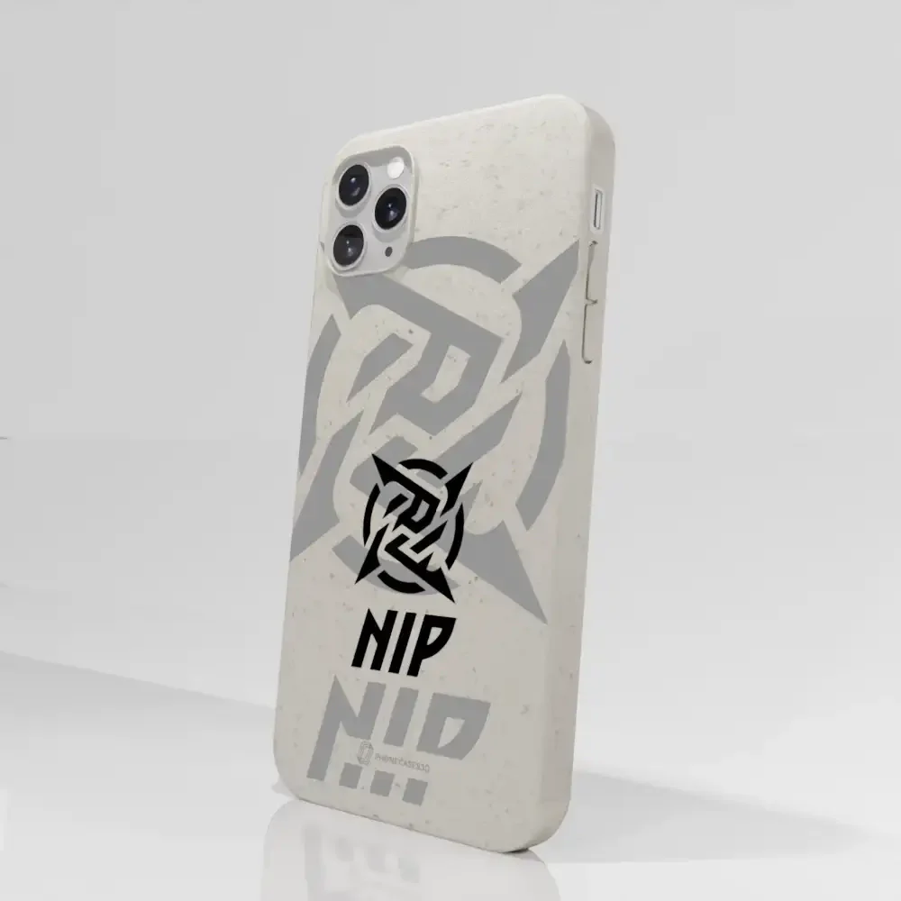 Ninjas in Pyjamas Official Compostable Phone Case Stealth Logo White - Image 49