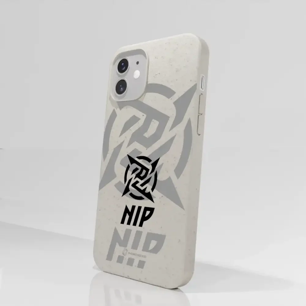 Ninjas in Pyjamas Official Compostable Phone Case Stealth Logo White - Image 50