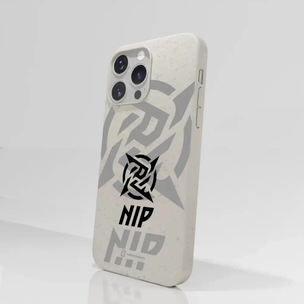 Ninjas in Pyjamas Official Compostable Phone Case Stealth Logo White - Image 59