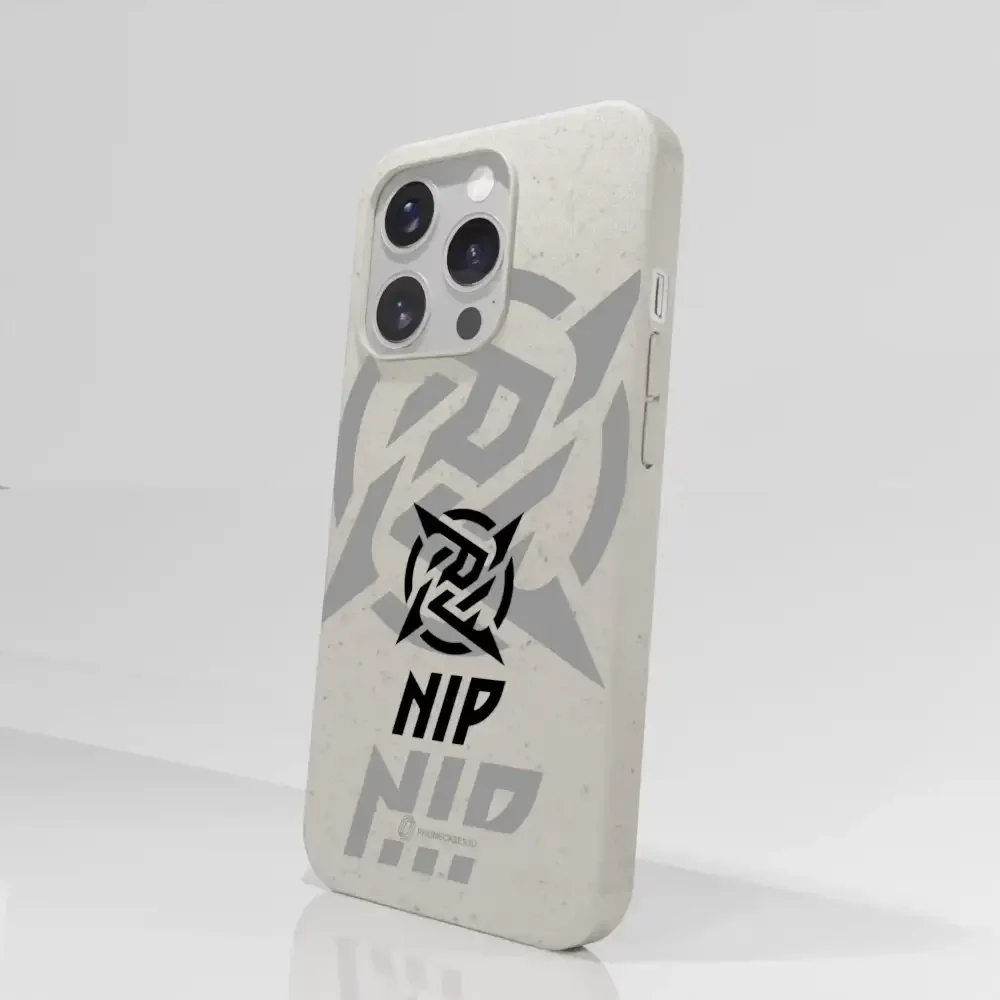 Ninjas in Pyjamas Official Compostable Phone Case Stealth Logo White - Image 62
