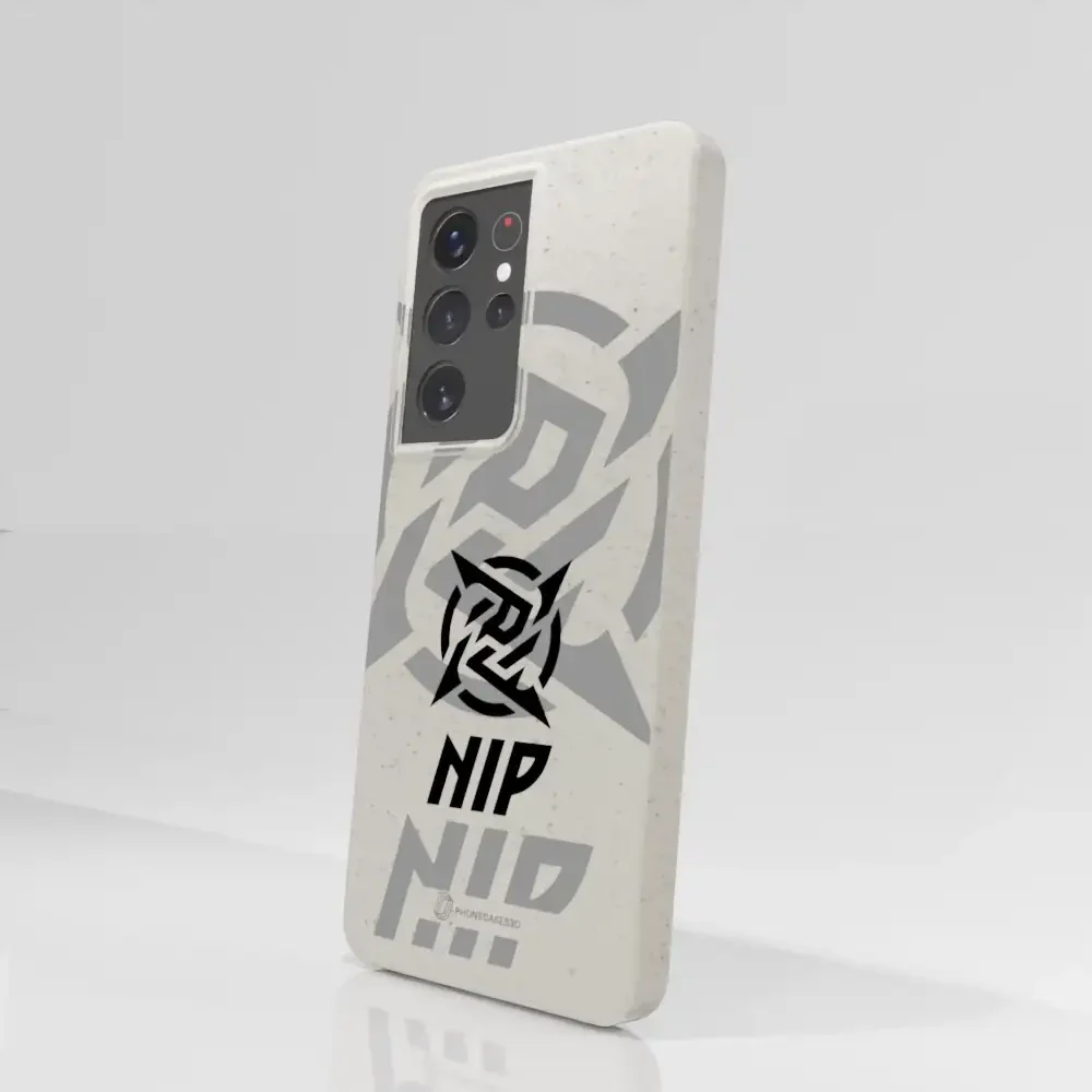 Ninjas in Pyjamas Official Compostable Phone Case Stealth Logo White - Image 70