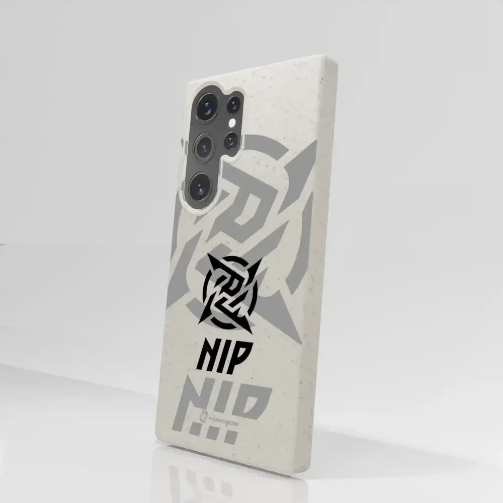Ninjas in Pyjamas Official Compostable Phone Case Stealth Logo White - Image 76