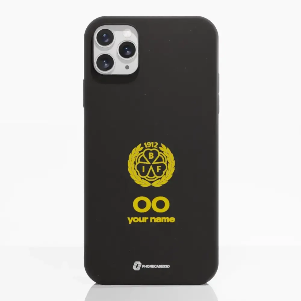 Official Brynäs IF Black Compostable Phone Case with Logo - Image 3