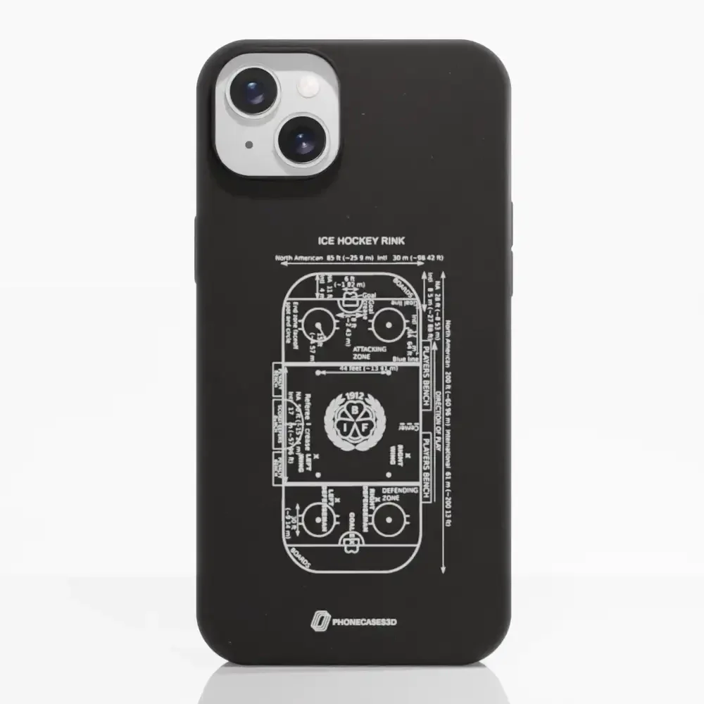 Official Brynäs IF Compostable Phone Case Sketch Hockey Field - Image 11