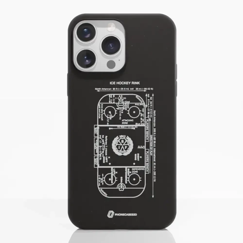 Official Brynäs IF Compostable Phone Case Sketch Hockey Field - Image 13