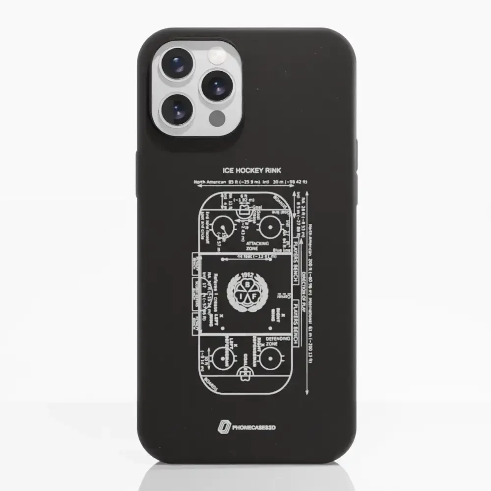 Official Brynäs IF Compostable Phone Case Sketch Hockey Field - Image 5