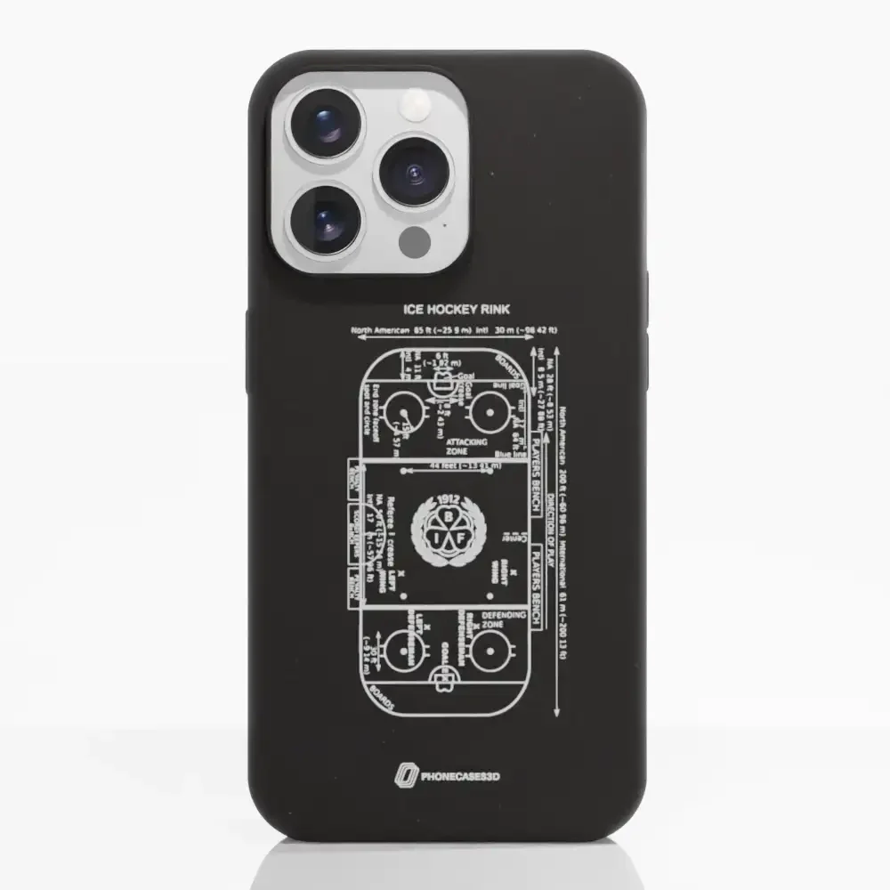 Official Brynäs IF Compostable Phone Case Sketch Hockey Field - Image 8