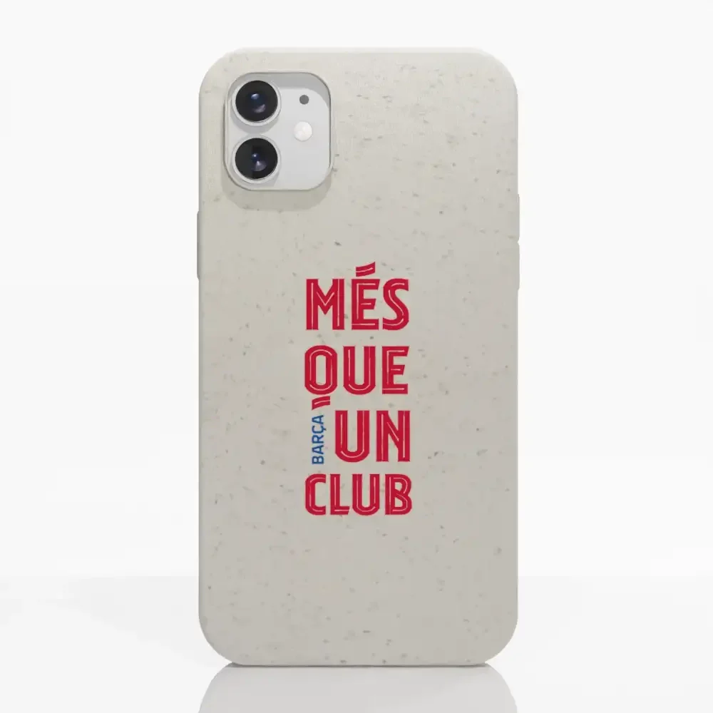 Official FC Barcelona Compostable Phone Case Red Slogan