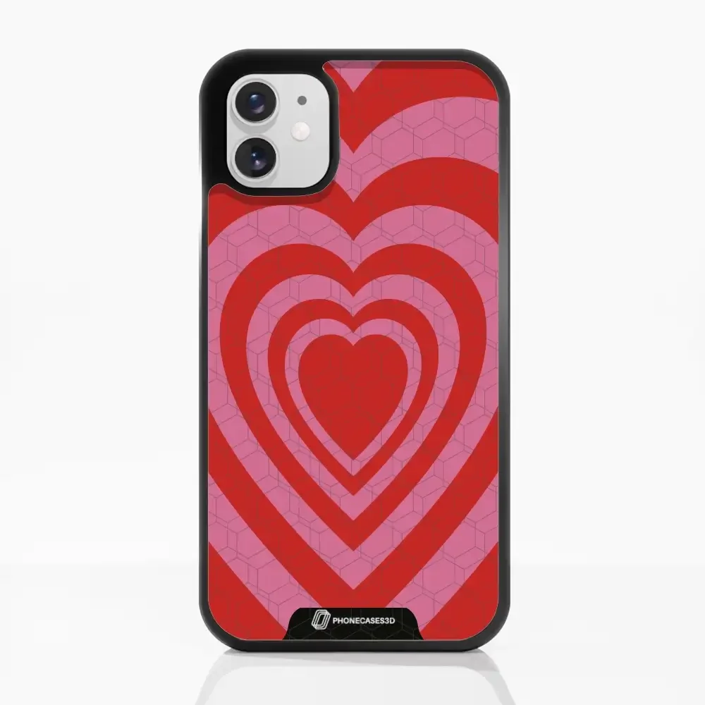 PC3D 3D Phone Case Heart Sequence