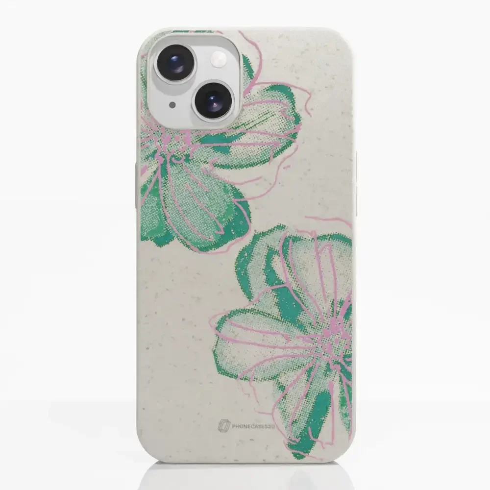 PC3D Compostable Phone Case Design Double Line Flower - Image 10
