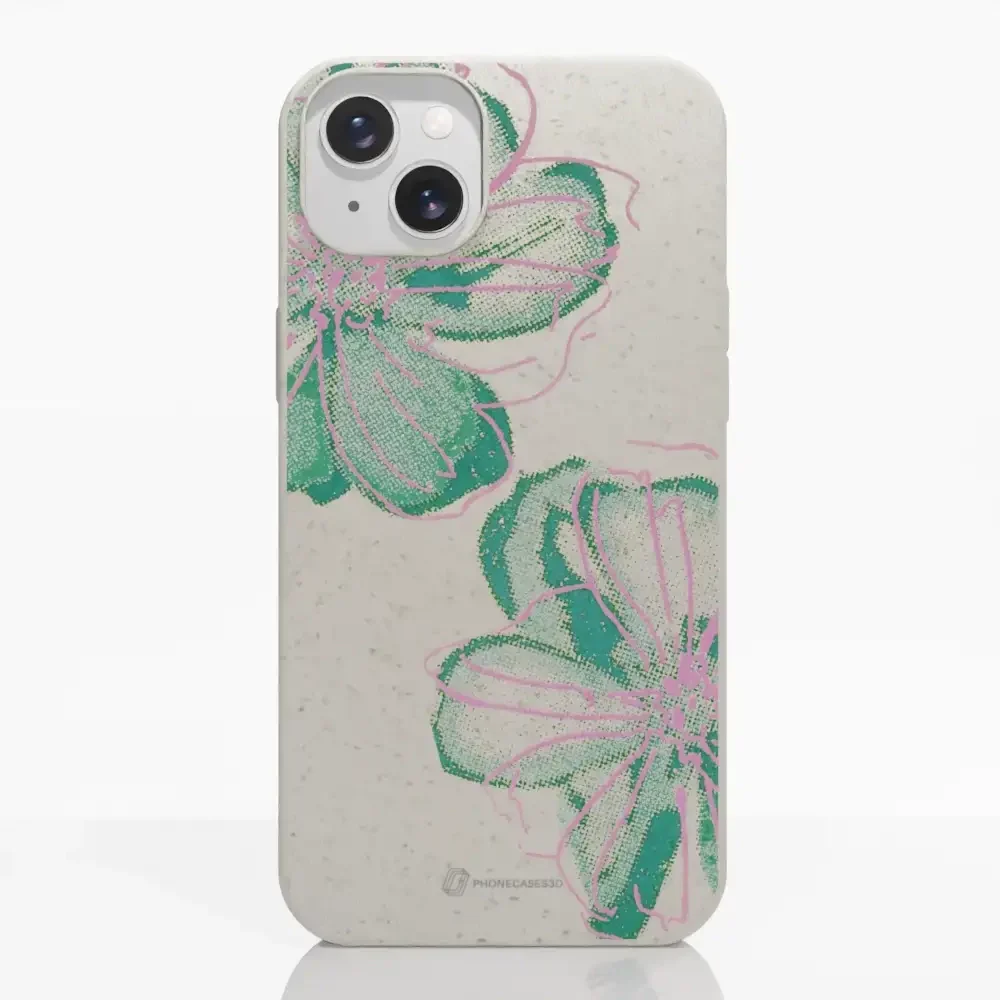 PC3D Compostable Phone Case Design Double Line Flower - Image 11
