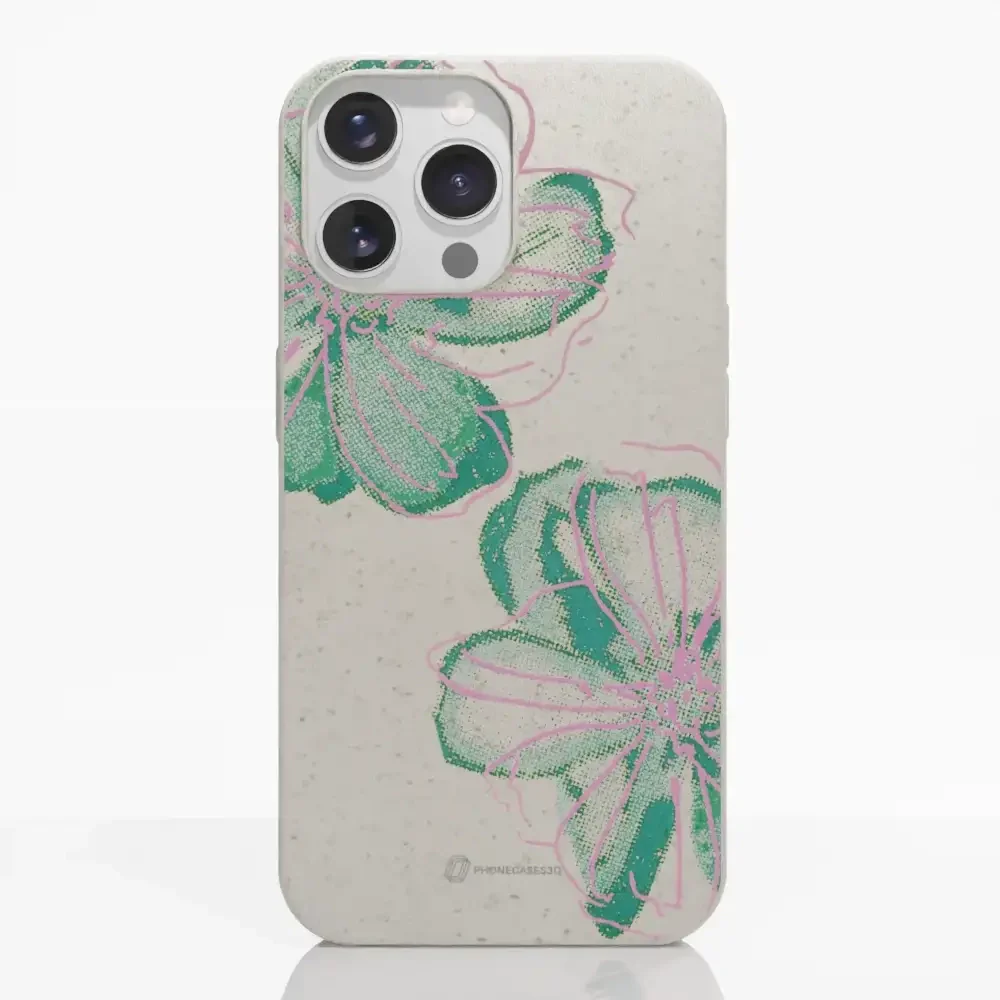 PC3D Compostable Phone Case Design Double Line Flower - Image 12