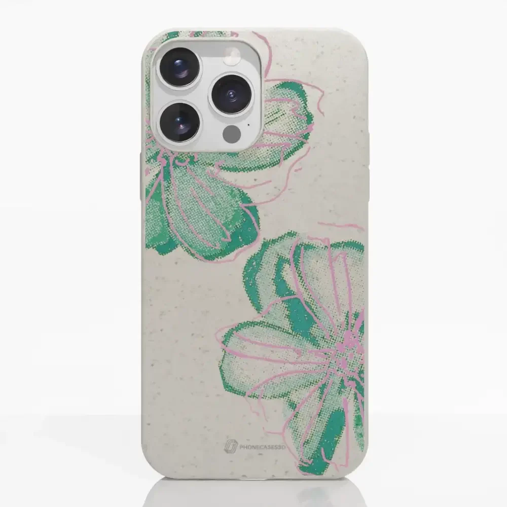 PC3D Compostable Phone Case Design Double Line Flower - Image 13