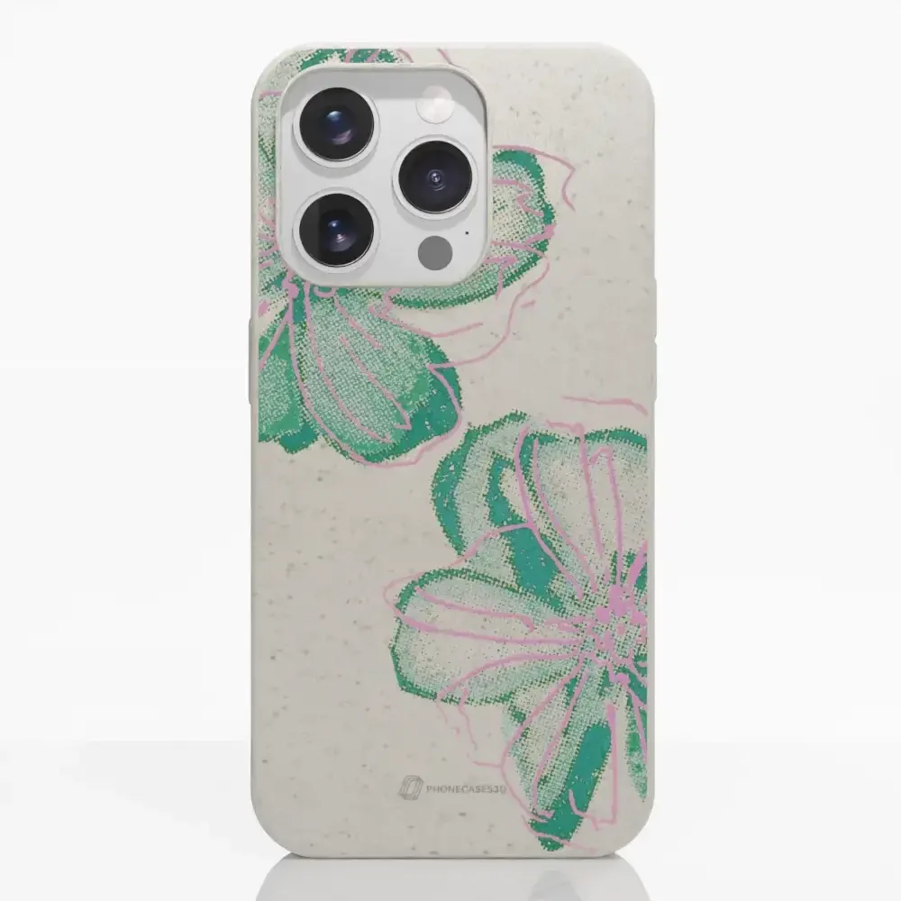 PC3D Compostable Phone Case Design Double Line Flower - Image 16