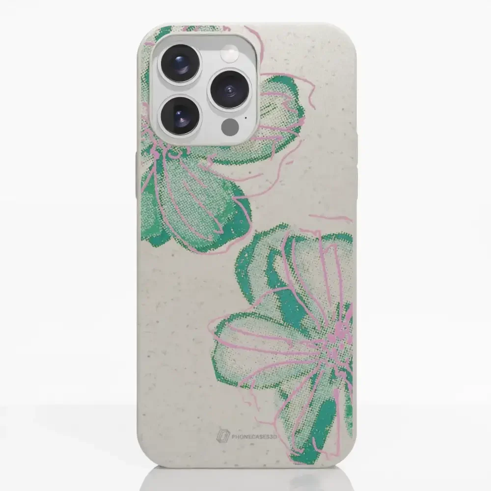 PC3D Compostable Phone Case Design Double Line Flower - Image 17