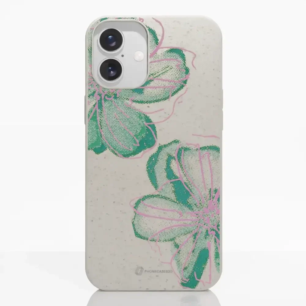 PC3D Compostable Phone Case Design Double Line Flower - Image 20