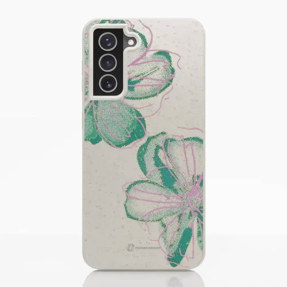 PC3D Compostable Phone Case Design Double Line Flower - Image 24