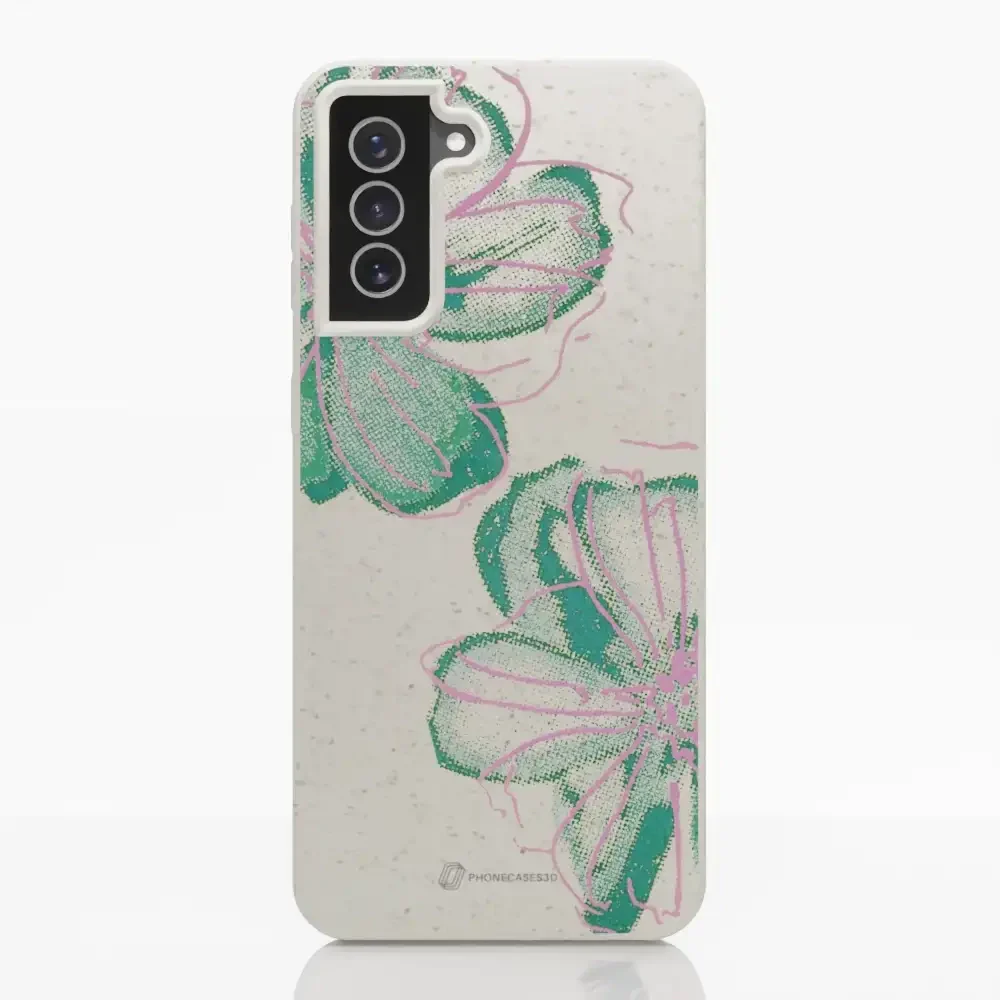 PC3D Compostable Phone Case Design Double Line Flower - Image 25